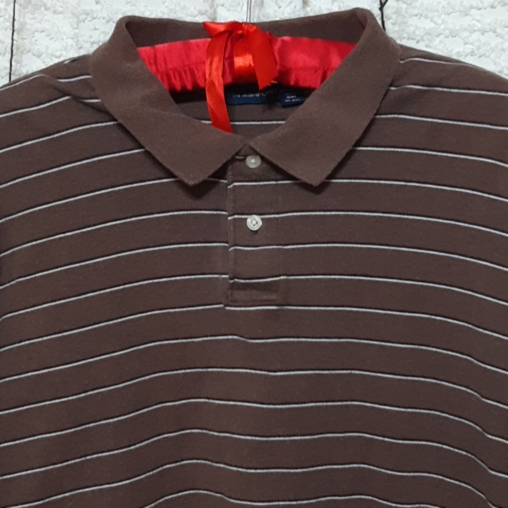 Mens Pullover shirt Size Large Long Sleeve Striped Faded John Ashford